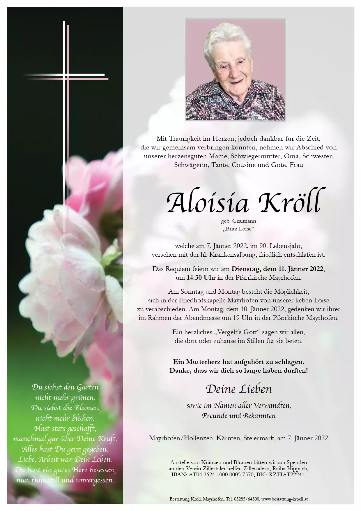 Parte von Aloisia Kröll